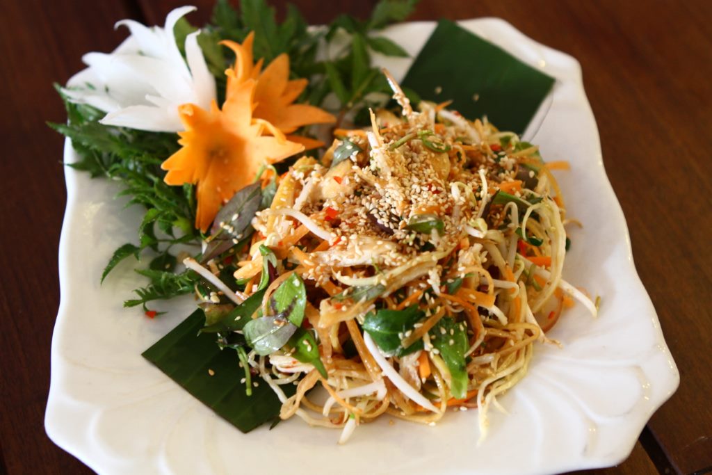 Salada de flor de bananeira 