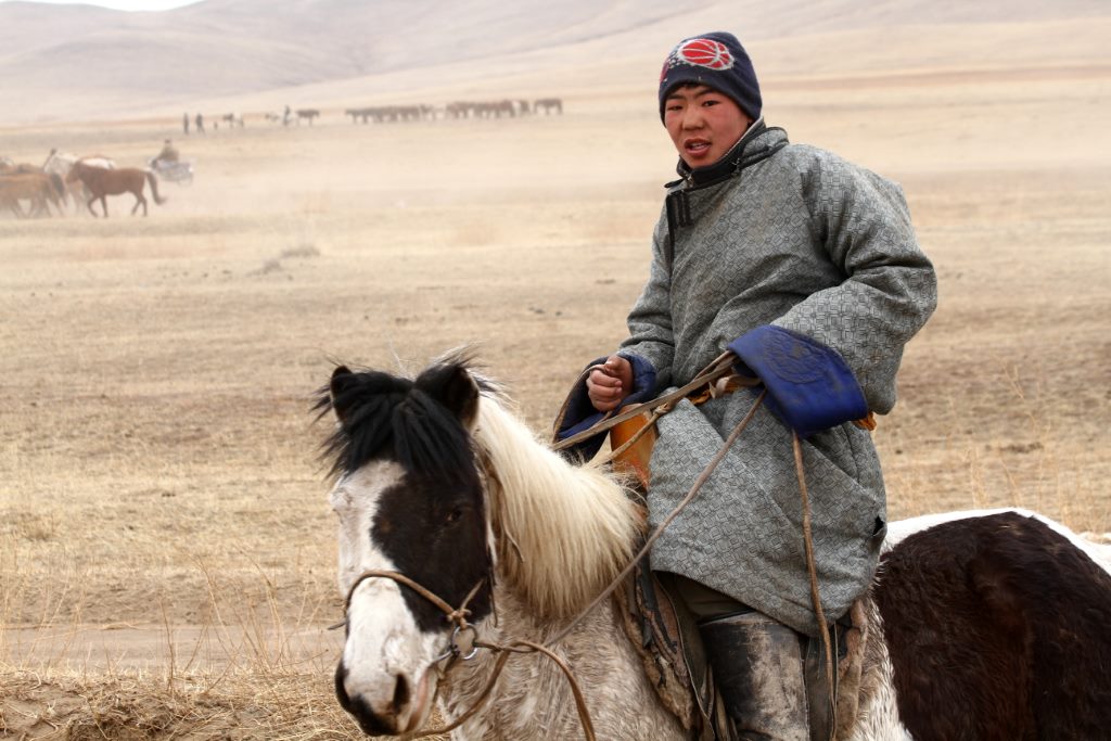 Nômade mongol. Mongólia