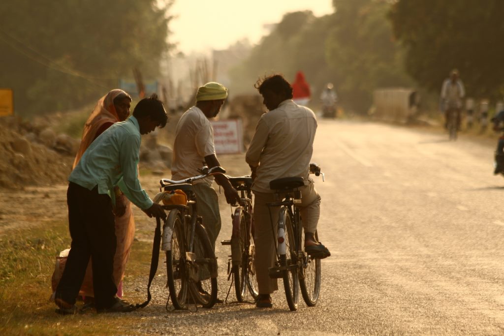 A bicicleta no cotidiano dos nepaleses.