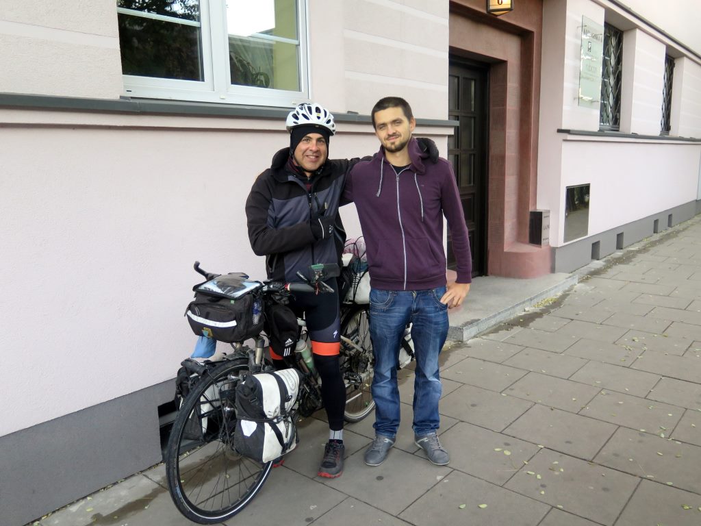 Wojciech e eu em Cracóvia, Polônia.