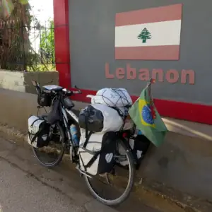 Bandeira Libano e minha Bike
